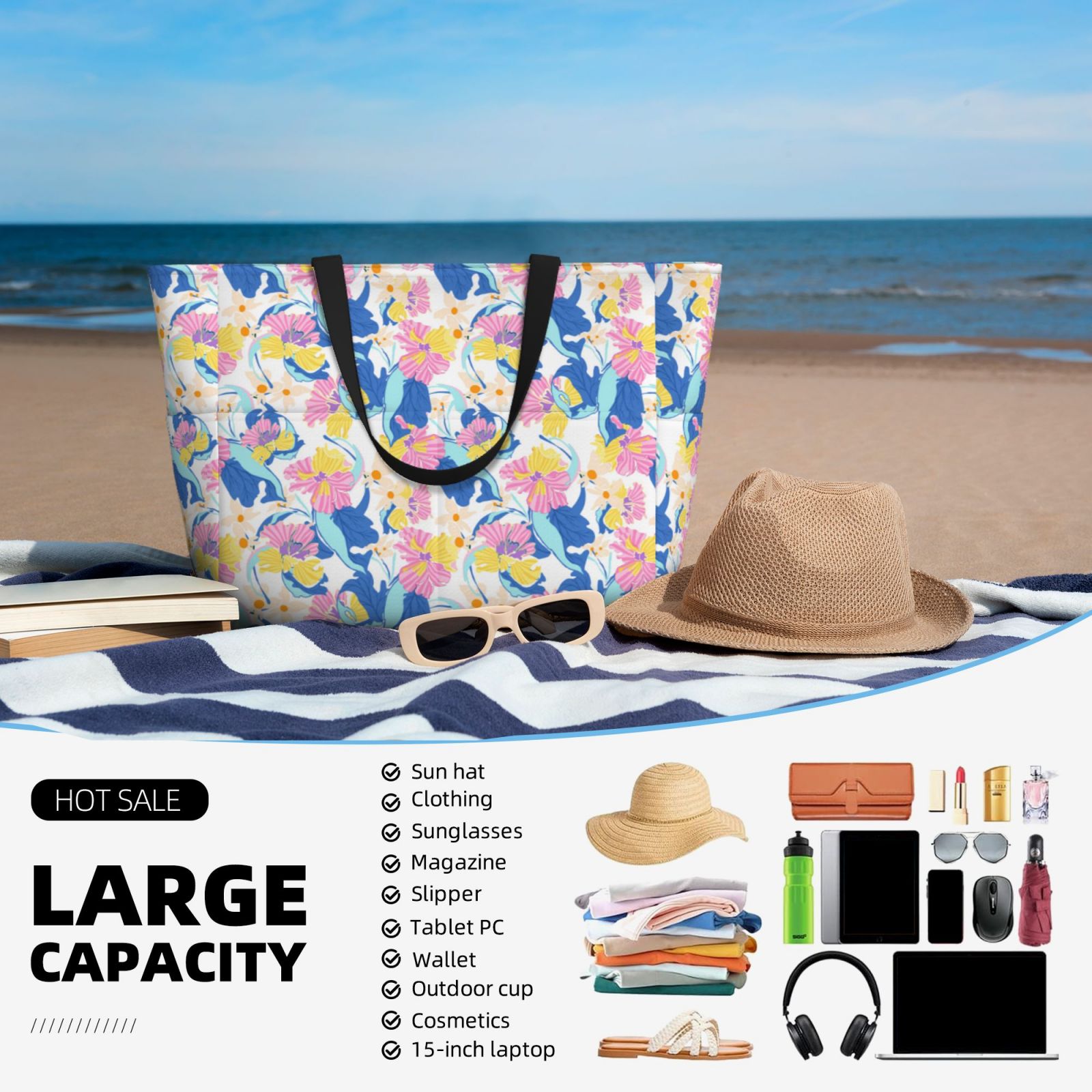 Large Capacity Beach Travel Bag