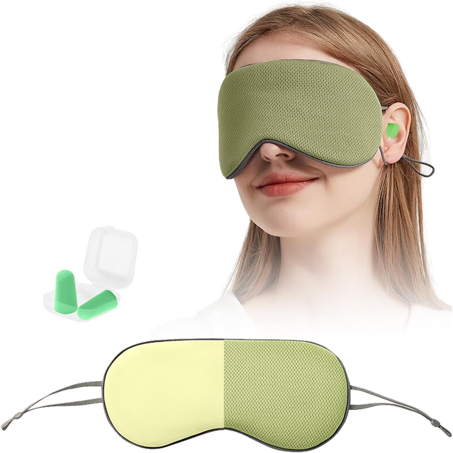 Sleep Mask, 2 Pack 100% Real Natural Pure Silk Eye Mask with Adjustable Strap for Sleeping