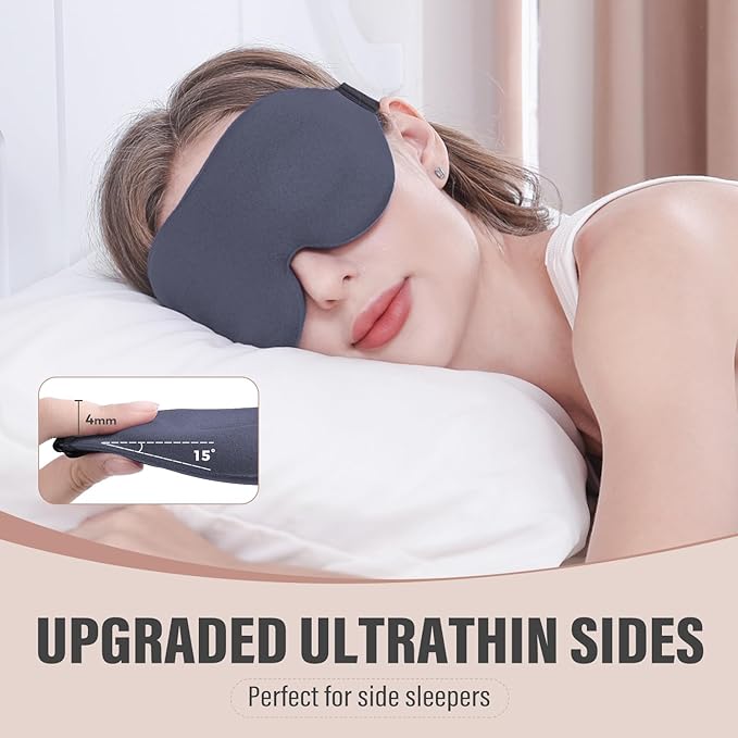 Sleep Mask for Side Sleeper, Relaxing Zero Pressure Night Blindfold