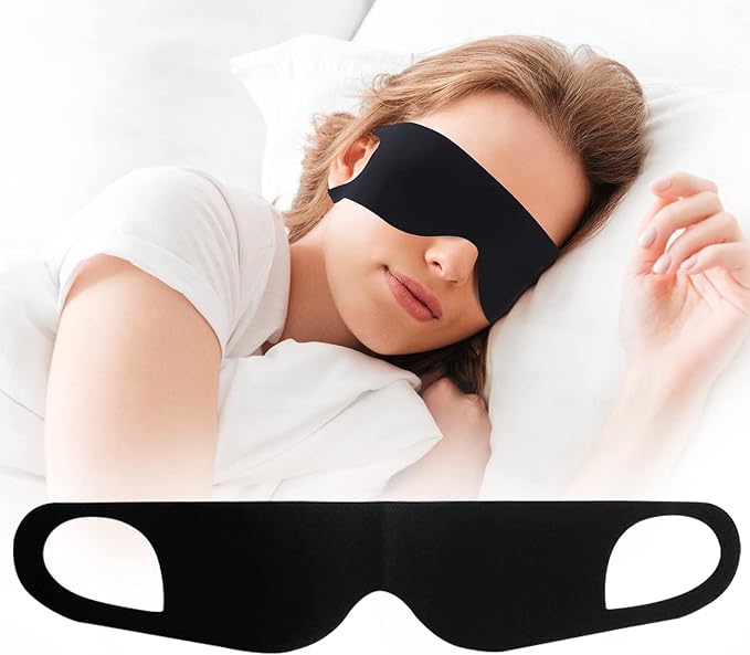 Men Women Soft and Comfortable Black Eye Blinder Travel