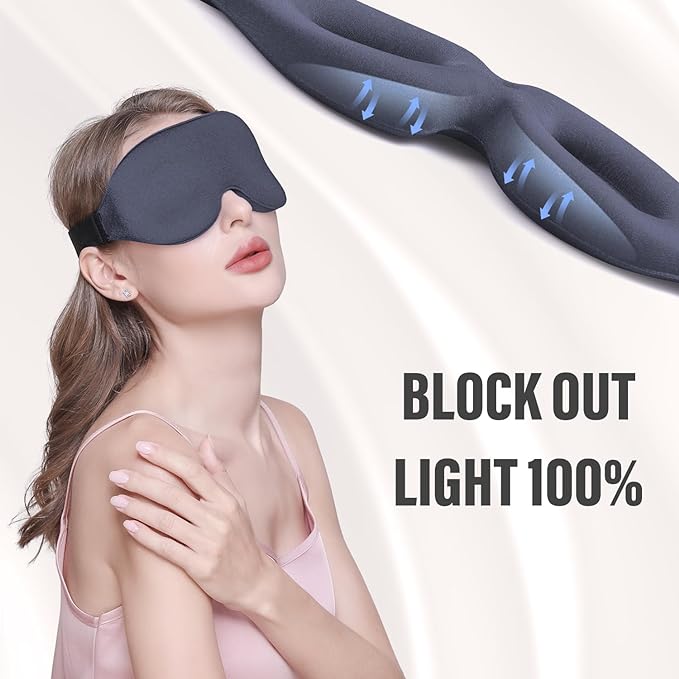 Sleep Mask for Side Sleeper, Relaxing Zero Pressure Night Blindfold