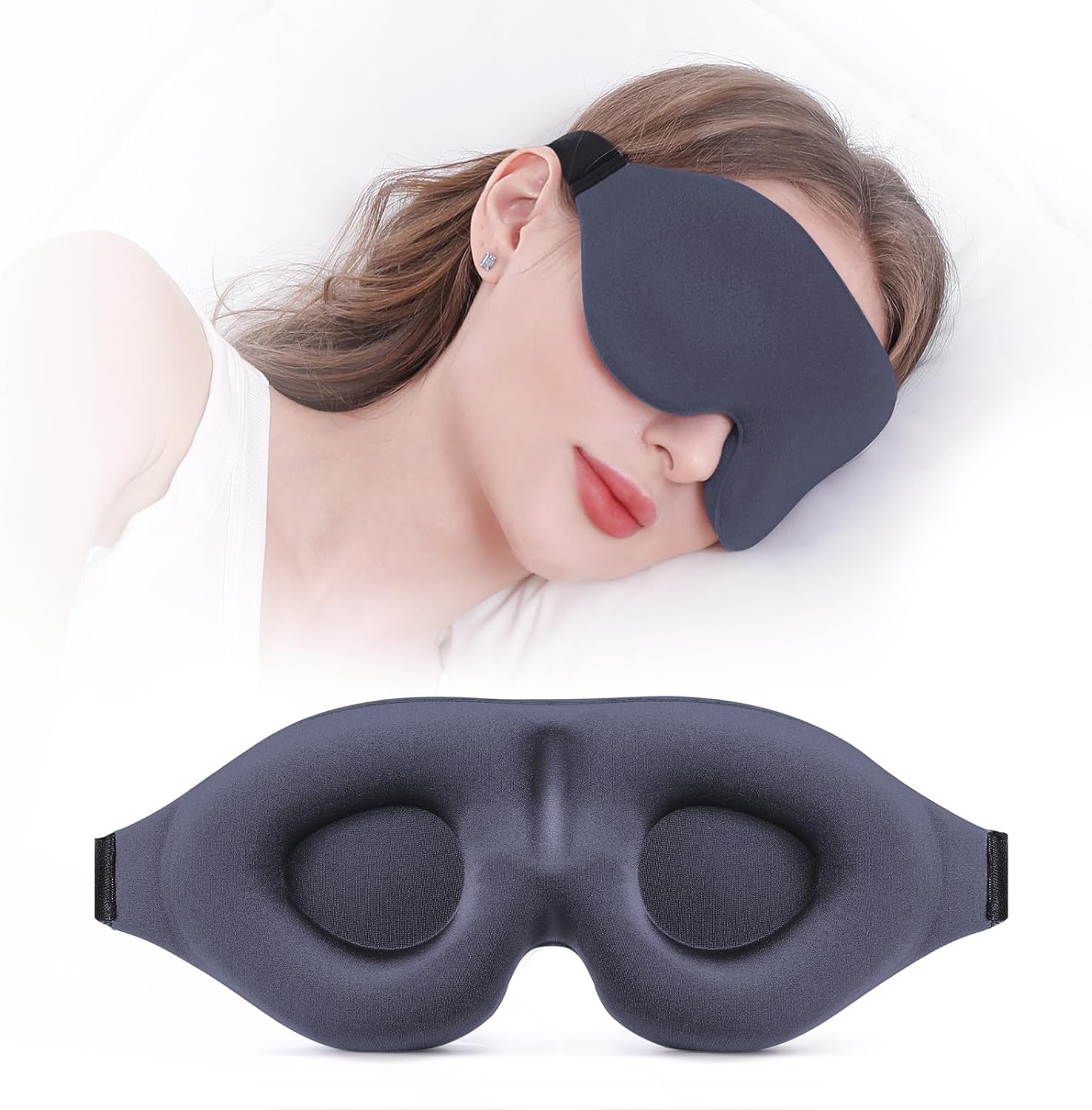 Sleep Mask for Side Sleeper, Relaxing Zero Pressure Night Blindfold