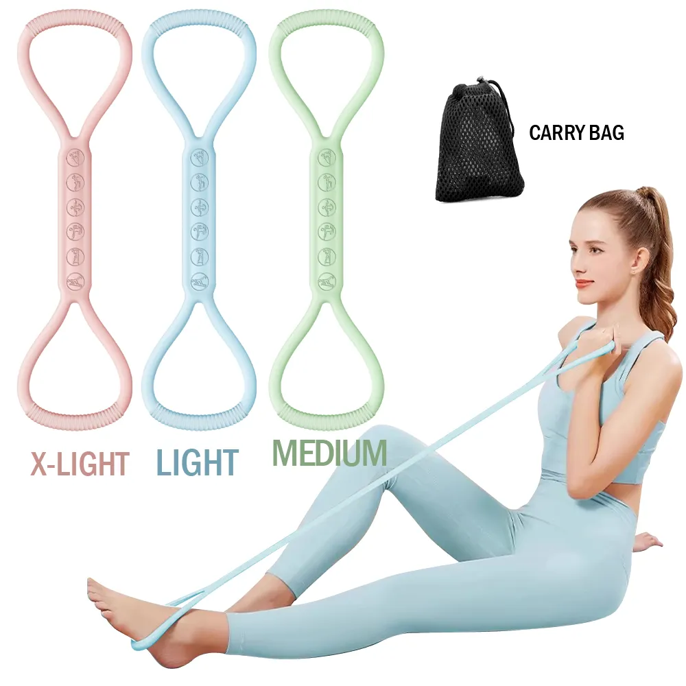 Yoga Silicone Exercise Bands Elastic Stretching for Chest Back Shoulder