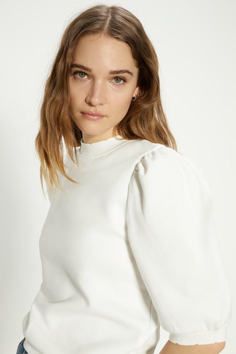 Scallop Short Sleeve Sweatshirt