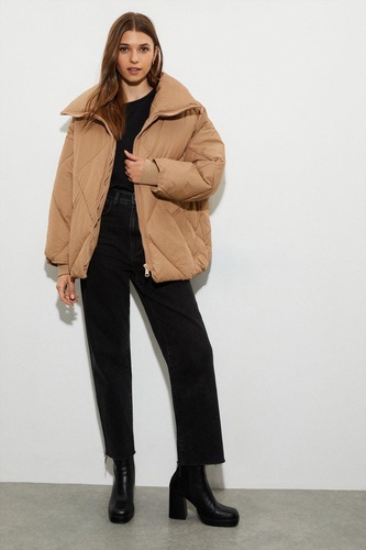 Oversized Short Quilted Padded Coat