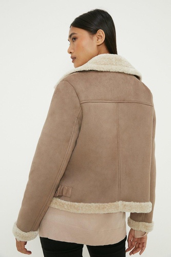 Petite Short Shearling Aviator