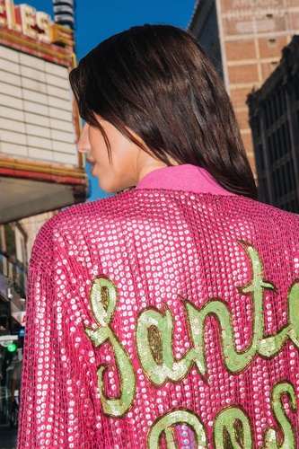 Santa Rosa Sequin Embellished Bomber Jacket