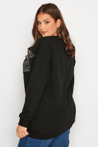 Floral Embroidered Block Sweatshirt