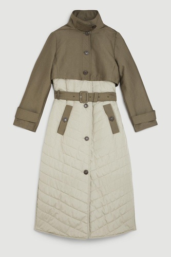 Lightweight Padded Hybrid Trench Coat