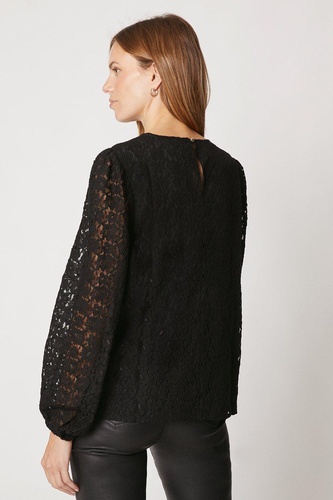 Corded Lace Long Sleeve Top