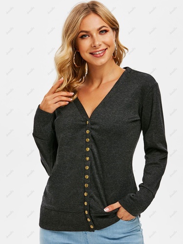 Snap Button Jersey Top