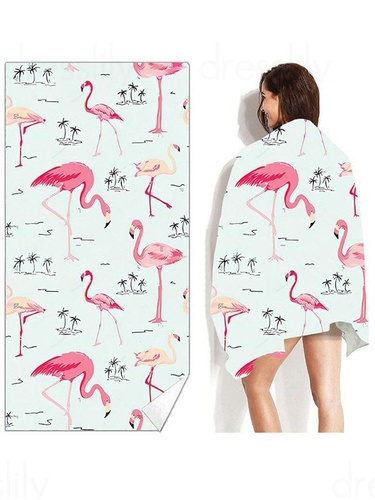 Flamingo Printed Square shaped Trendy Beach Towel