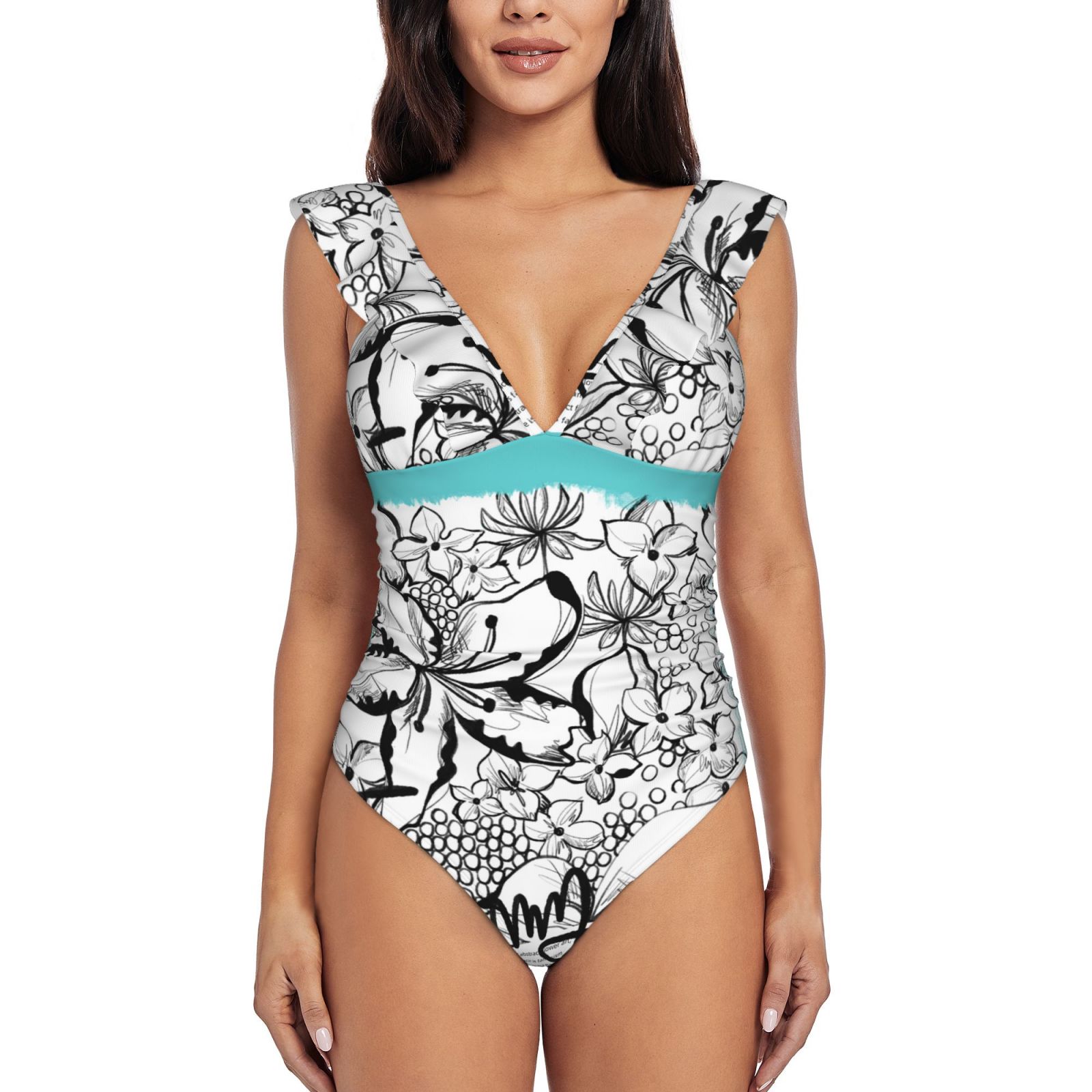 Women's Ruffle One Piece Swimsuit