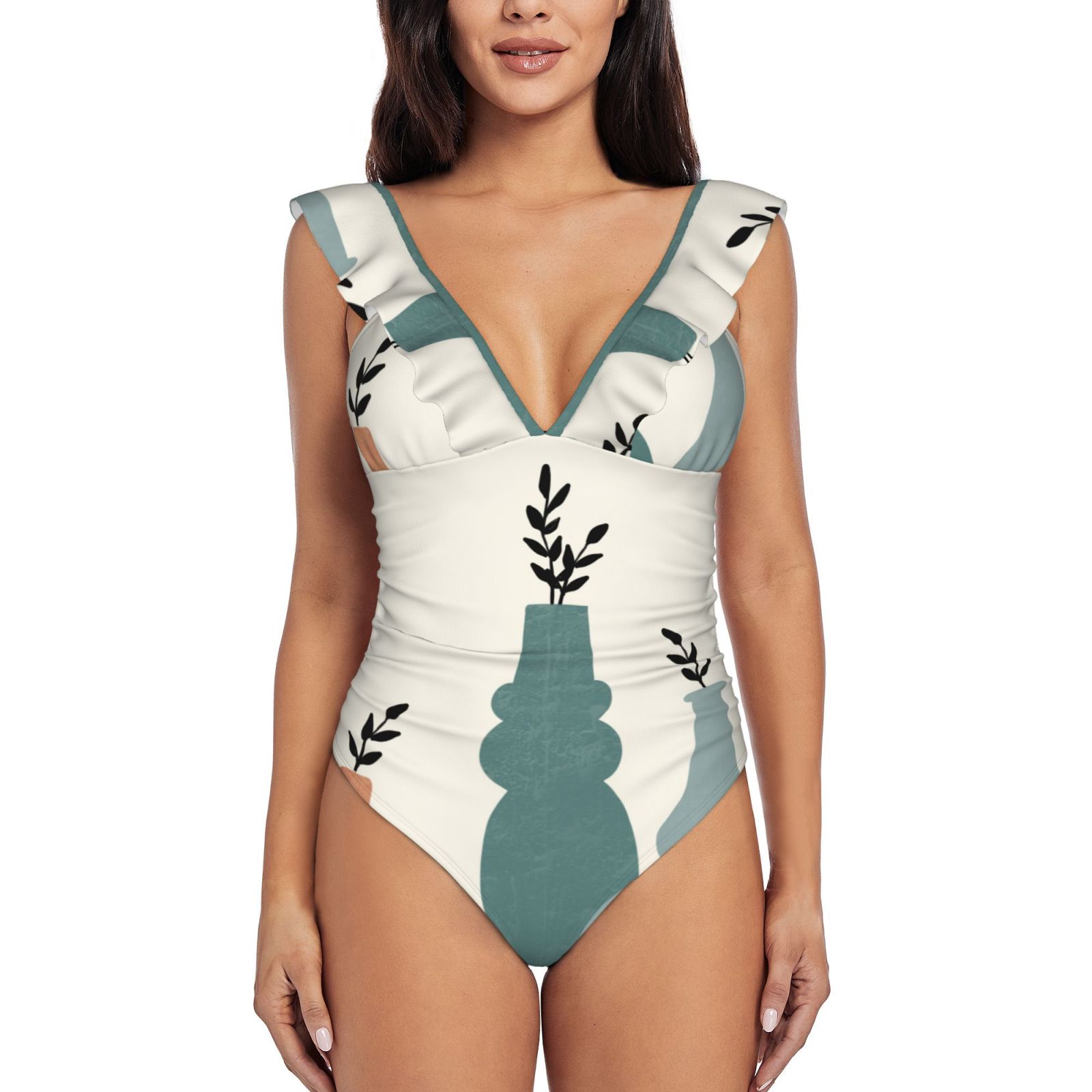 Women's Ruffle One Piece Swimsuit