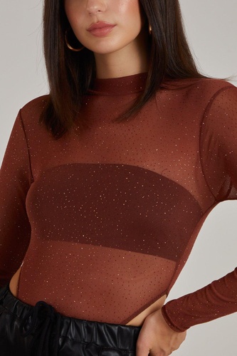 Glitter Long Sleeve Bodysuit