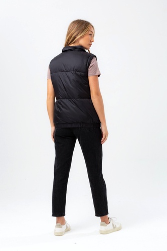 Sleeveless Woven Label Scribble Jacket