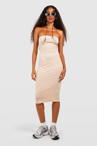 Rib Bandeau Midi Dress