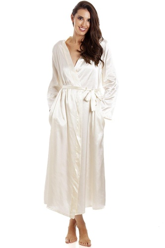 Full Length Long Sleeve Plain Satin Wrap