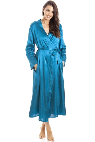 Full Length Long Sleeve Plain Satin Wrap