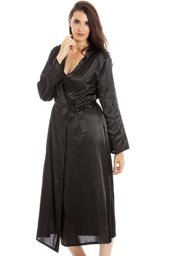 Full Length Long Sleeve Plain Satin Wrap