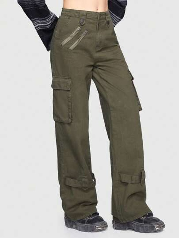 Street Life Flap Pocket Cargo Jeans