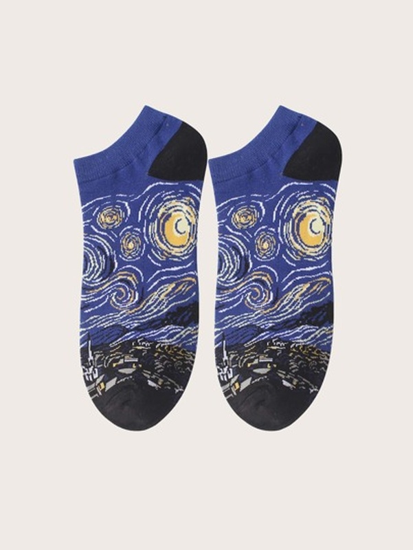 5pairs Painting Pattern Socks