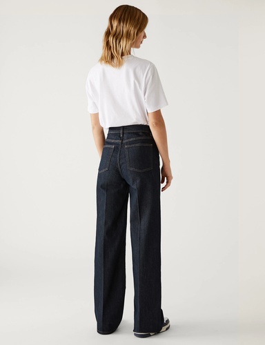 High Waisted Smart Wide Leg Jeans