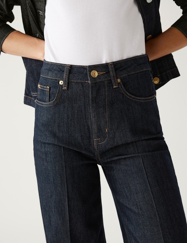 High Waisted Smart Wide Leg Jeans