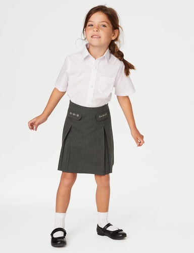 2pk Girls Embroidered School Skirts 2 18 Yrs