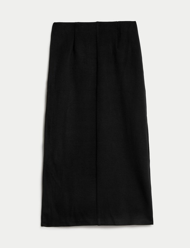 Jersey Split Back Midaxi Pencil Skirt