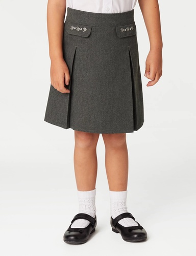 2pk Girls Embroidered School Skirts 2 18 Yrs