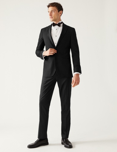 Slim Fit Flat Front Stretch Tuxedo Trousers