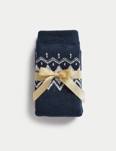 Fair Isle Slipper Socks