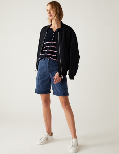 Lyocell Rich Cargo Tea Dyed Shorts