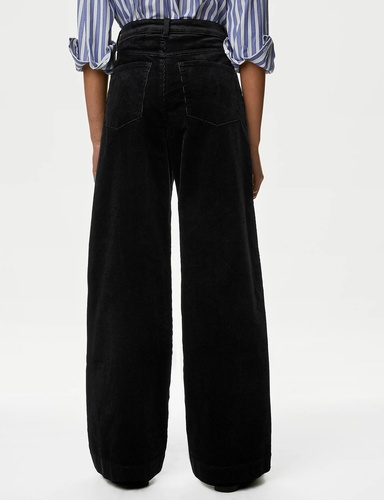 Cotton Rich Cord Wide Leg Trousers