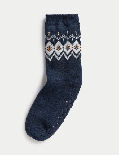 Fair Isle Slipper Socks