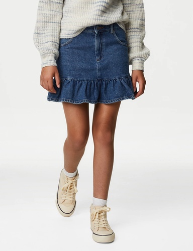 Denim Frill Skirt 6 16 Yrs