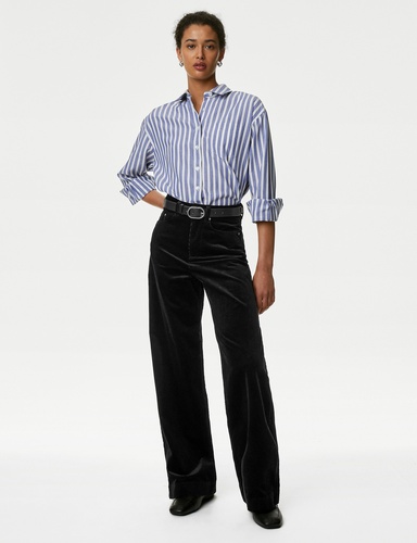 Cotton Rich Cord Wide Leg Trousers