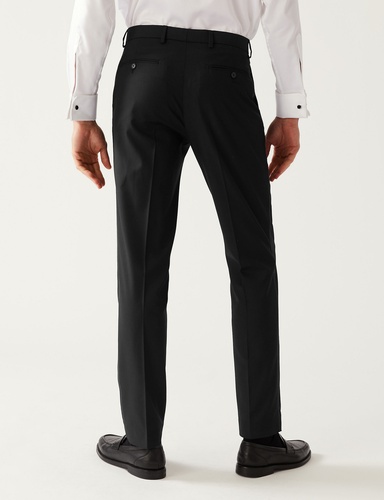 Slim Fit Flat Front Stretch Tuxedo Trousers