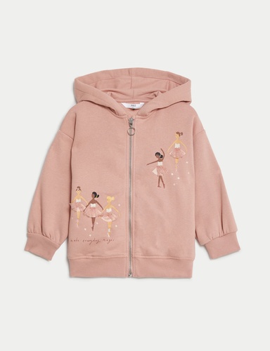 Cotton Rich Ballerina Zip Hoodie 2 8 Yrs