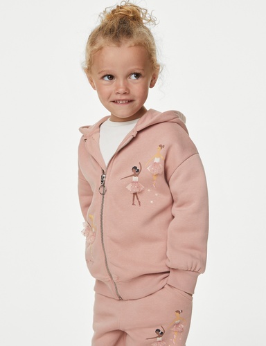 Cotton Rich Ballerina Zip Hoodie 2 8 Yrs