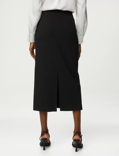 Jersey Split Back Midaxi Pencil Skirt