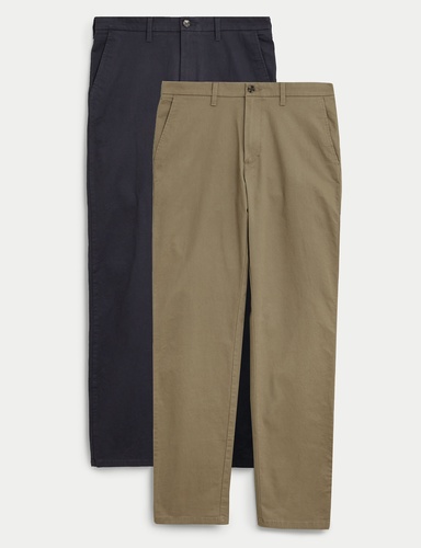 2pk Regular Fit Stretch Chinos