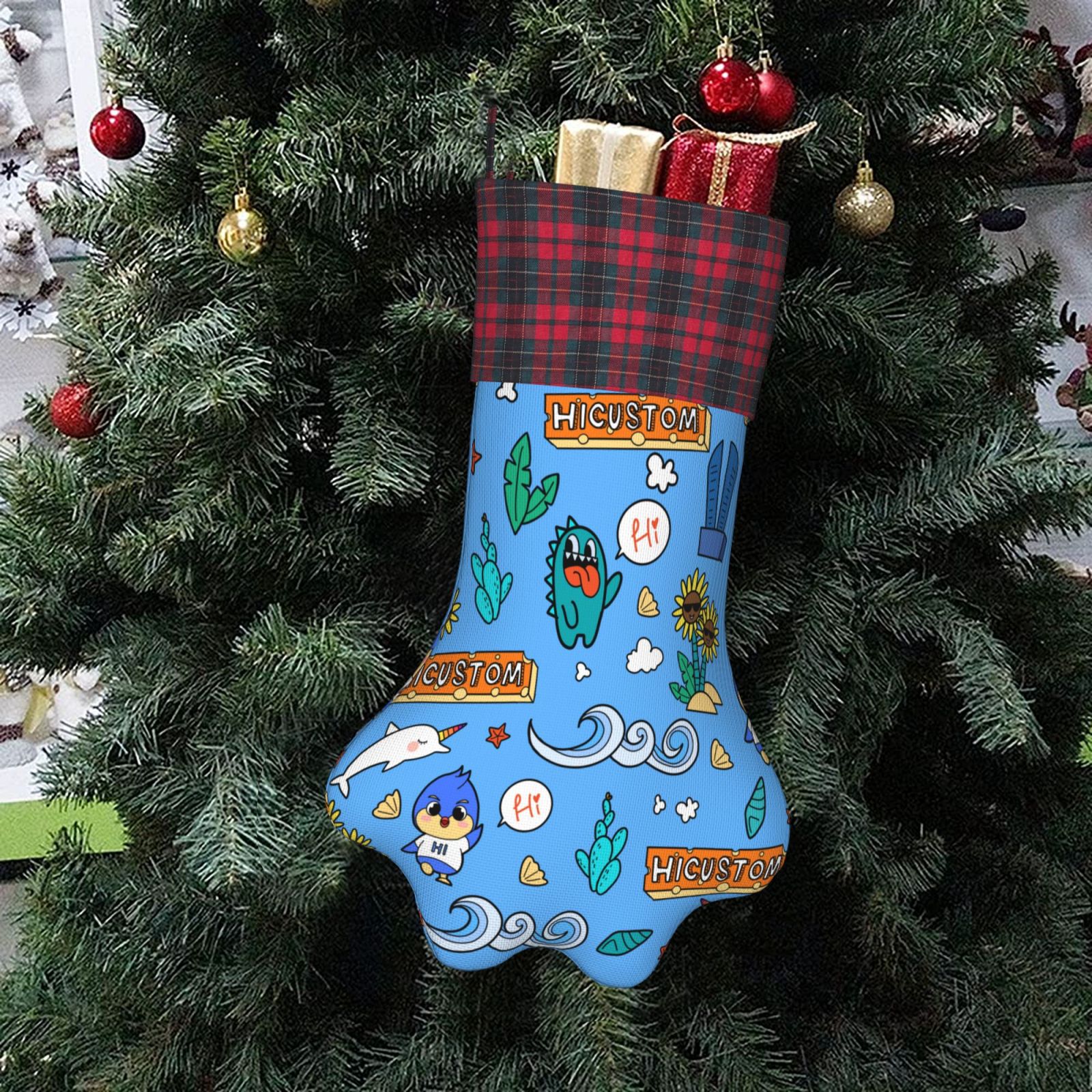 Christmas Pet Pow Socking