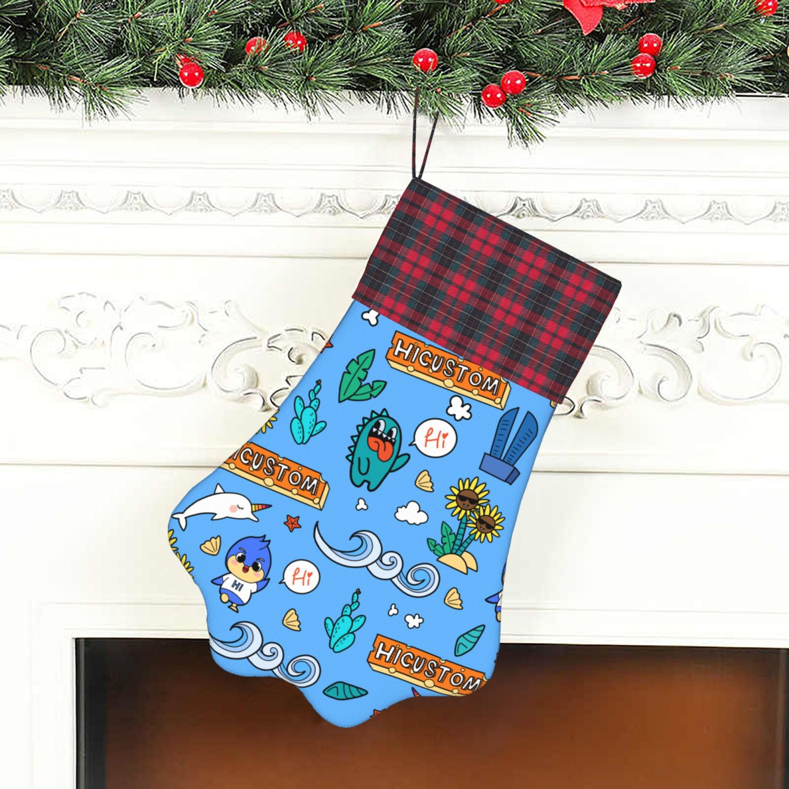 Christmas Pet Pow Socking