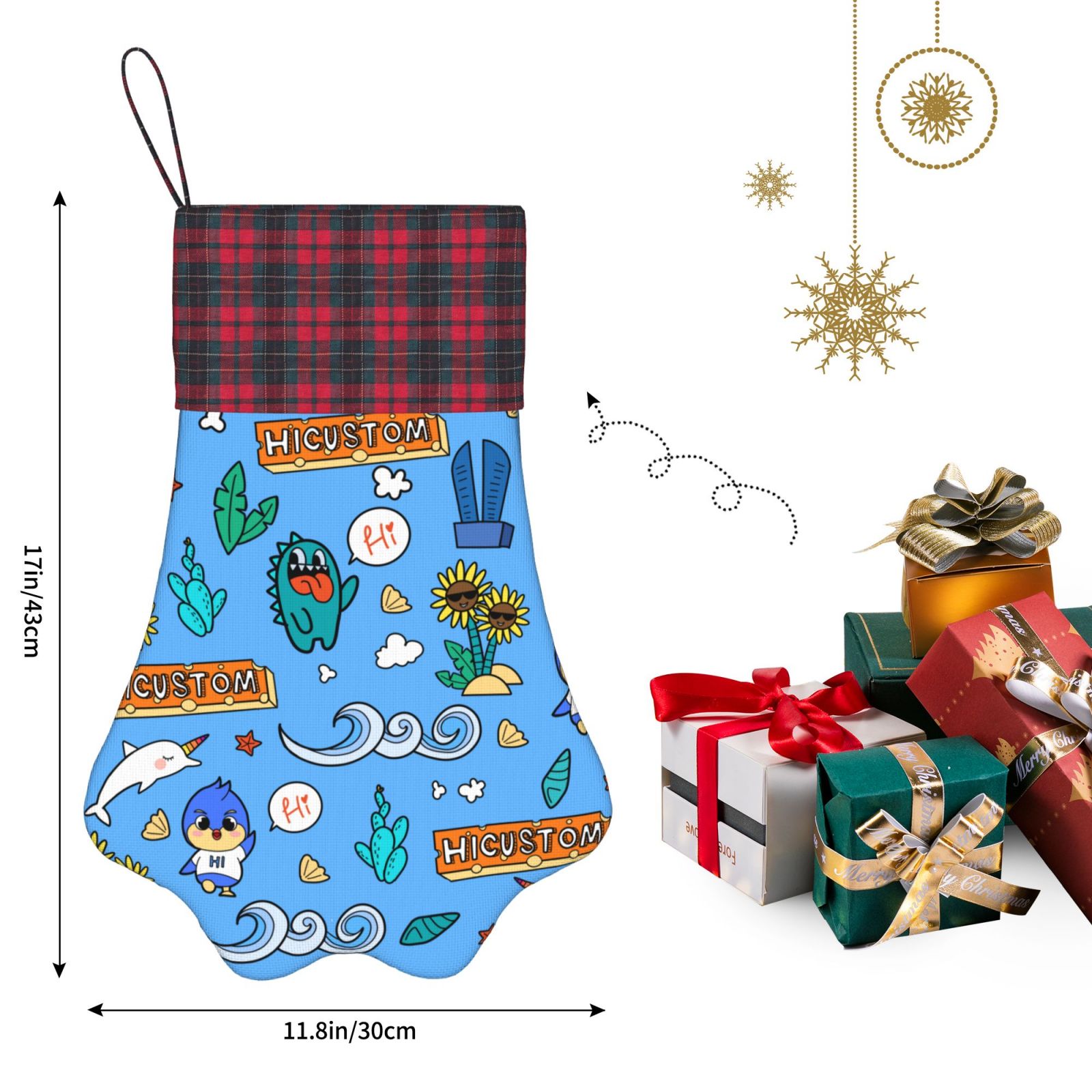 Christmas Pet Pow Socking