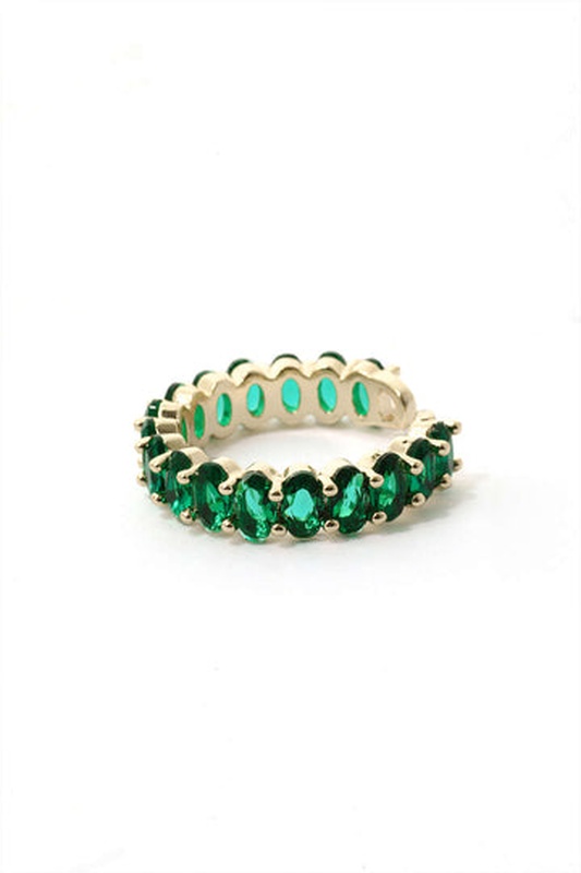 Emerald Cuff Ring