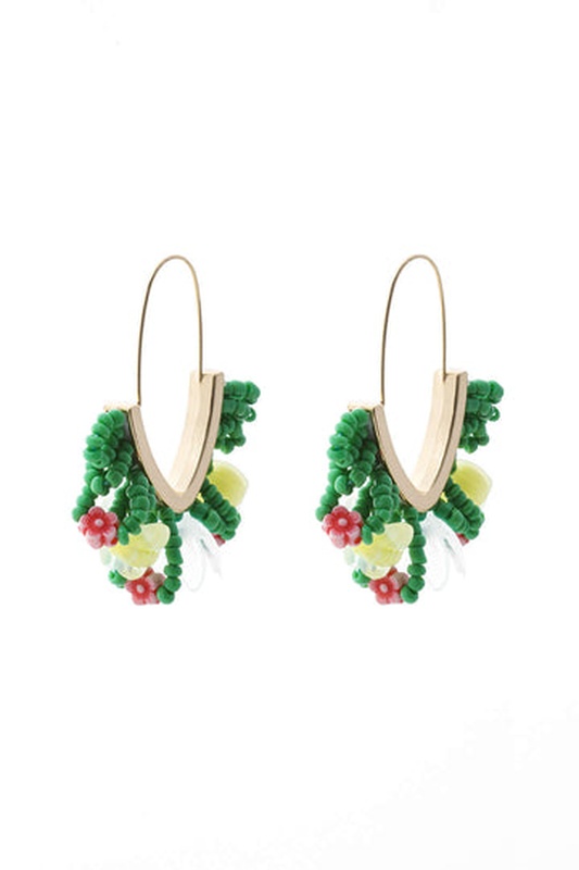 Floral Beaded Earrings