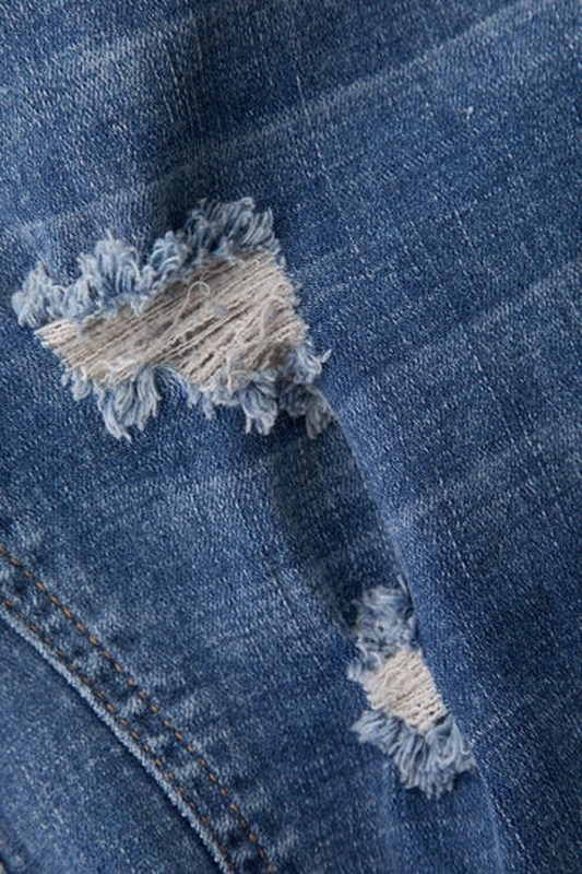 Ripped detail Denim Mini Skirt