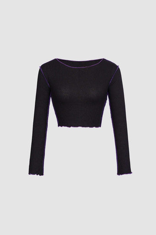 Seam Detail Long Sleeve Top